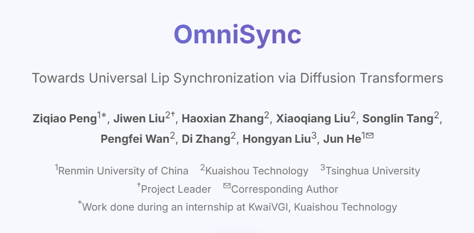 🎬 OmniSync Explained: Universal Lip Synchronization via Diffusion Transformers